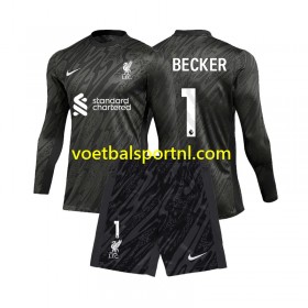 Liverpool Alisson Becker 1 Doelman Kind Thuis Tenue 2024-25 L/S